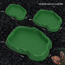 Load image into Gallery viewer, Simulated Natural Rock Shape Reptile Food Water Bowl Bathing Dish Dual Use Bowl For Turtles Lizard Snake Frog
