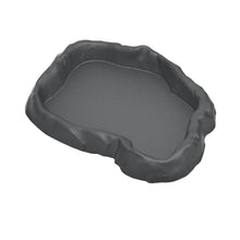 Load image into Gallery viewer, Simulated Natural Rock Shape Reptile Food Water Bowl Bathing Dish Dual Use Bowl For Turtles Lizard Snake Frog
