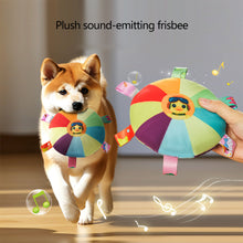 Load image into Gallery viewer, Interactive Dog Toy with bell Dog Bite Toys Flying Disc for Training and Play Stress Relief Plush Stuffed Dog Toy
