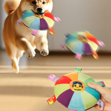 Load image into Gallery viewer, Interactive Dog Toy with bell Dog Bite Toys Flying Disc for Training and Play Stress Relief Plush Stuffed Dog Toy
