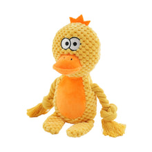Load image into Gallery viewer, Dog Plush Chew Toy Cute Animals Shaped Pet Plush Cotton Rope Toy Interactive Toy Tug Of War Chew Resistan Squeaky Toy
