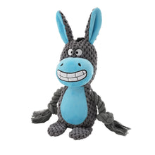Load image into Gallery viewer, Dog Plush Chew Toy Cute Animals Shaped Pet Plush Cotton Rope Toy Interactive Toy Tug Of War Chew Resistan Squeaky Toy
