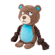 Load image into Gallery viewer, Dog Plush Chew Toy Cute Animals Shaped Pet Plush Cotton Rope Toy Interactive Toy Tug Of War Chew Resistan Squeaky Toy
