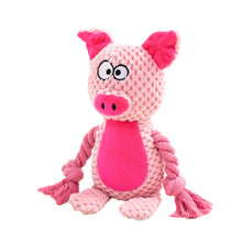 Load image into Gallery viewer, Dog Plush Chew Toy Cute Animals Shaped Pet Plush Cotton Rope Toy Interactive Toy Tug Of War Chew Resistan Squeaky Toy
