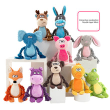 Load image into Gallery viewer, Dog Plush Chew Toy Cute Animals Shaped Pet Plush Cotton Rope Toy Interactive Toy Tug Of War Chew Resistan Squeaky Toy
