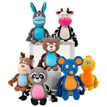 Load image into Gallery viewer, Dog Plush Chew Toy Cute Animals Shaped Pet Plush Cotton Rope Toy Interactive Toy Tug Of War Chew Resistan Squeaky Toy
