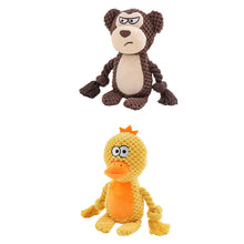 Load image into Gallery viewer, Dog Plush Chew Toy Cute Animals Shaped Pet Plush Cotton Rope Toy Interactive Toy Tug Of War Chew Resistan Squeaky Toy
