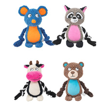 Load image into Gallery viewer, Dog Plush Chew Toy Cute Animals Shaped Pet Plush Cotton Rope Toy Interactive Toy Tug Of War Chew Resistan Squeaky Toy
