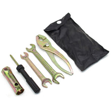 Load image into Gallery viewer, 5Pcs Motorcycle Spark Plug Spanner Wrench Socket Tool Kit Aluminum Alloy Repair Pliers Wrenches Screwdrive with Storage Bag
