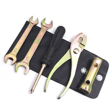 Load image into Gallery viewer, 5Pcs Motorcycle Spark Plug Spanner Wrench Socket Tool Kit Aluminum Alloy Repair Pliers Wrenches Screwdrive with Storage Bag
