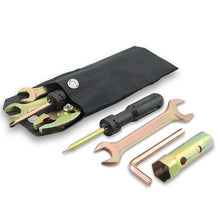 Load image into Gallery viewer, 5Pcs Motorcycle Spark Plug Spanner Wrench Socket Tool Kit Aluminum Alloy Repair Pliers Wrenches Screwdrive with Storage Bag
