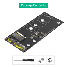 Load image into Gallery viewer, M.2 NGFF to SATA Adapter Card B Key/B &amp; M Key SSD Converter NGFF M2 to 2.5 Inch SATA III Drivers For NGFF M.2 2280 2260 2242 2230 SSD (Not for M.2 NVME)

