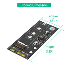 Load image into Gallery viewer, M.2 NGFF to SATA Adapter Card B Key/B &amp; M Key SSD Converter NGFF M2 to 2.5 Inch SATA III Drivers For NGFF M.2 2280 2260 2242 2230 SSD (Not for M.2 NVME)
