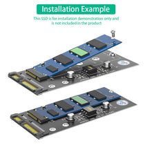 Load image into Gallery viewer, M.2 NGFF to SATA Adapter Card B Key/B &amp; M Key SSD Converter NGFF M2 to 2.5 Inch SATA III Drivers For NGFF M.2 2280 2260 2242 2230 SSD (Not for M.2 NVME)
