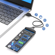 Load image into Gallery viewer, M.2 NGFF to SATA Adapter Card B Key/B &amp; M Key SSD Converter NGFF M2 to 2.5 Inch SATA III Drivers For NGFF M.2 2280 2260 2242 2230 SSD (Not for M.2 NVME)
