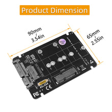 Load image into Gallery viewer, 1PC 2 IN 1 Combine M.2 NGFF Key B &amp; mSATA SSD To SATA3 Adapter 
