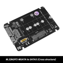 Load image into Gallery viewer, 1PC 2 IN 1 Combine M.2 NGFF Key B &amp; mSATA SSD To SATA3 Adapter 

