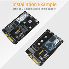 Load image into Gallery viewer, 1PC 2 IN 1 Combine M.2 NGFF Key B &amp; mSATA SSD To SATA3 Adapter 
