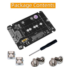Load image into Gallery viewer, 1PC 2 IN 1 Combine M.2 NGFF Key B &amp; mSATA SSD To SATA3 Adapter 

