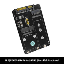 Load image into Gallery viewer, 1PC 2 IN 1 Combine M.2 NGFF Key B &amp; mSATA SSD To SATA3 Adapter 
