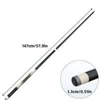 Load image into Gallery viewer, 1PC 147CM 13MM Large-Head Carbon Fiber Imitation Billiard Cue 1/2 Split Birch Wood Chinese 8-Ball Billiard Cue
