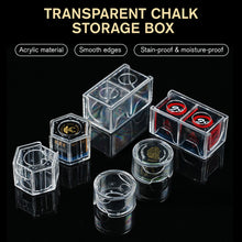 Load image into Gallery viewer, 1PC Transparent Acrylic Chalk Storage Box Square Round Hexagonal Chalk Stain-Proof And Moisture-Proof Protective Box Billiards Supplies

