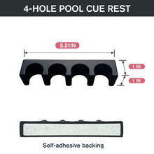 Load image into Gallery viewer, 1PC 4-5 Hole Professional Billiard Cue Holder With Adhesive Back And Reserved Chalk Slot Billiards Accessories
