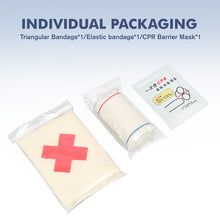 Load image into Gallery viewer, Disposable First Aid Kit 3-Piece Set Triangular Bandage Elastic Bandage And CPR Barrier Mask Outdoor Emergency Medical Supplies
