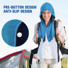 Load image into Gallery viewer, 1PC Outdoor Sports Quick-Dry Cooling Scarf Towel Single Button Design Gym Beach Camping U-Shaped Cooling Sun Protection Head Wrap
