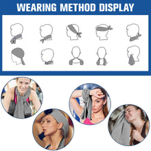 Load image into Gallery viewer, 1PC Outdoor Sports Quick-Dry Cooling Scarf Towel Single Button Design Gym Beach Camping U-Shaped Cooling Sun Protection Head Wrap
