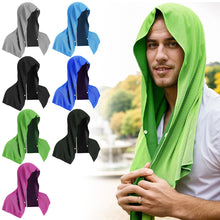 Load image into Gallery viewer, 1PC Outdoor Sports Quick-Dry Cooling Scarf Towel Single Button Design Gym Beach Camping U-Shaped Cooling Sun Protection Head Wrap
