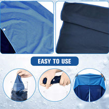 Load image into Gallery viewer, 1PC Outdoor Sports Quick-Dry Cooling Scarf Towel Single Button Design Gym Beach Camping U-Shaped Cooling Sun Protection Head Wrap
