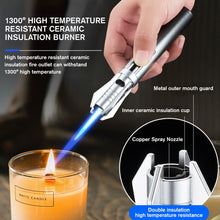 Load image into Gallery viewer, Portable Outdoor Handheld Torch Lighter With Visible Gas Window High-Temperature Resistant Direct Flame Mini Welding Torch
