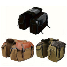 Load image into Gallery viewer, Canvas Motorcycle Saddlebag Luggage Bags Waterproof Stroage Bag For Honda Suzuki
