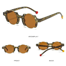 Load image into Gallery viewer, Half-frame Round Glasses Fashionable Personality Hip-hop Trend Flamboyant Sunglasses Contrasting Sunglasses
