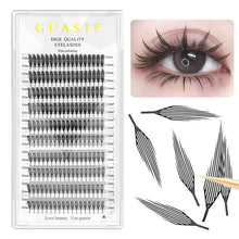Load image into Gallery viewer, Manga Style Wings Tower Shaped Eyelashes Tower Shaped Grafting Ultra Soft and Non Loose Roots Automatic Trimming False Eyelashes
