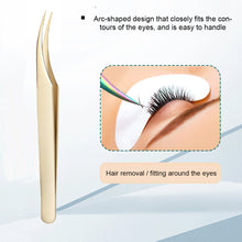 Load image into Gallery viewer, Eyelash Tweezers Grafting Eyelash Tweezers Beauty Eyelash Tweezers Blooming Golden Feather Clip False Eyelash Clip Beauty Tool
