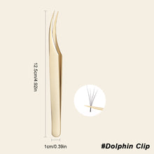 Load image into Gallery viewer, Eyelash Tweezers Grafting Eyelash Tweezers Beauty Eyelash Tweezers Blooming Golden Feather Clip False Eyelash Clip Beauty Tool
