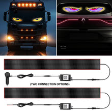 Load image into Gallery viewer, Devil Eye Truck Car RGB LED Pixel Panel Light APP Control Soft Foldable Ambient Light DIY Programmable LED Panel Flexible Display Light
