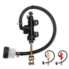 Load image into Gallery viewer, Motorcycle Rear Brake Pump with Fluid Reservoir Cup Foot Hydraulic Refit Rear Brake Master Cylinder Pump For ATV Suzuki Kawasaki Honda Yamaha
