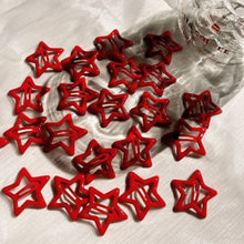Load image into Gallery viewer, 10Pcs/Lot Red Star Snap Clip Girl Waterdrop Barrettes Side Hairpin Women Hair Clip Accessories Kawaii BB Clips Lovely Star Hairpins
