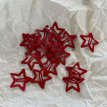 Load image into Gallery viewer, 10Pcs/Lot Red Star Snap Clip Girl Waterdrop Barrettes Side Hairpin Women Hair Clip Accessories Kawaii BB Clips Lovely Star Hairpins
