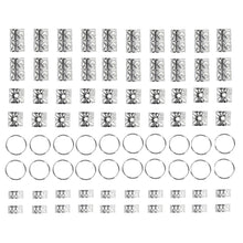 Load image into Gallery viewer, 80pcs Dreadlock Hair Beads Alloy Hollow Hair Braid Rings For Girls Women Stylish Hair Jewelry Locks for Braids Hair Accessories
