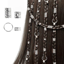 Load image into Gallery viewer, 80pcs Dreadlock Hair Beads Alloy Hollow Hair Braid Rings For Girls Women Stylish Hair Jewelry Locks for Braids Hair Accessories
