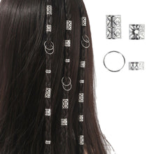 Load image into Gallery viewer, 80pcs Dreadlock Hair Beads Alloy Hollow Hair Braid Rings For Girls Women Stylish Hair Jewelry Locks for Braids Hair Accessories
