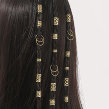 Load image into Gallery viewer, 80pcs Dreadlock Hair Beads Alloy Hollow Hair Braid Rings For Girls Women Stylish Hair Jewelry Locks for Braids Hair Accessories
