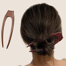 Load image into Gallery viewer, Chinese Style Cat Pattern Wooden U Shaped Hair Sticks for Hanfu Hairpin Headwear Headpieces Hair Accessories
