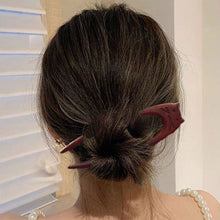 Load image into Gallery viewer, Chinese Style Cat Pattern Wooden U Shaped Hair Sticks for Hanfu Hairpin Headwear Headpieces Hair Accessories

