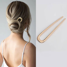 Load image into Gallery viewer, Simple U-Shaped Metal Hairpins French Style Hair Sticks Fashion Women's Hair Jewelry Accessories
