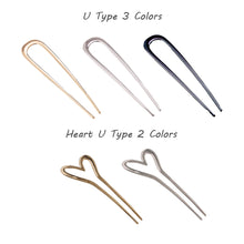 Load image into Gallery viewer, Simple U-Shaped Metal Hairpins French Style Hair Sticks Fashion Women's Hair Jewelry Accessories
